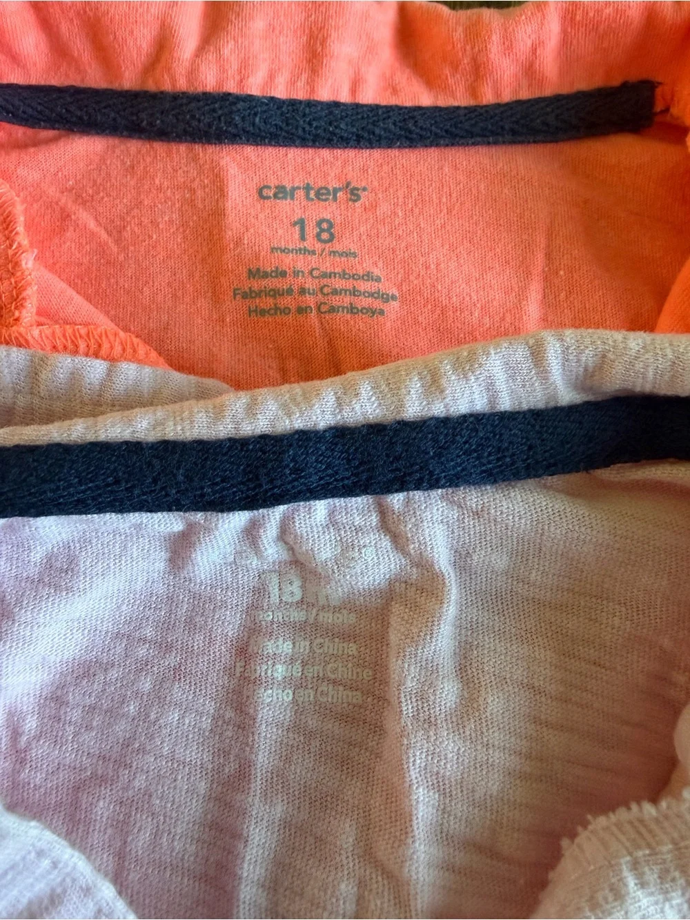 Carter's Bright Short Sleeve Tops, size 18M